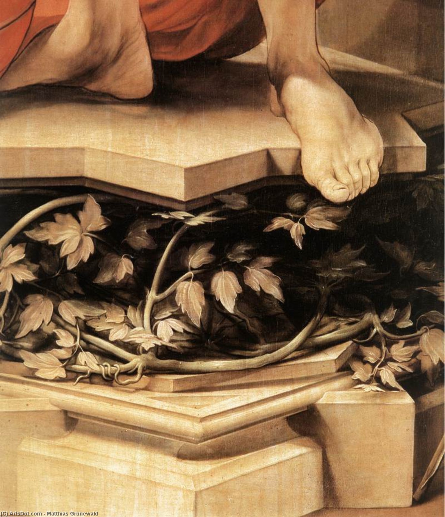 WikiOO.org - Encyclopedia of Fine Arts - Maľba, Artwork Matthias Grünewald - St Sebastian (detail)