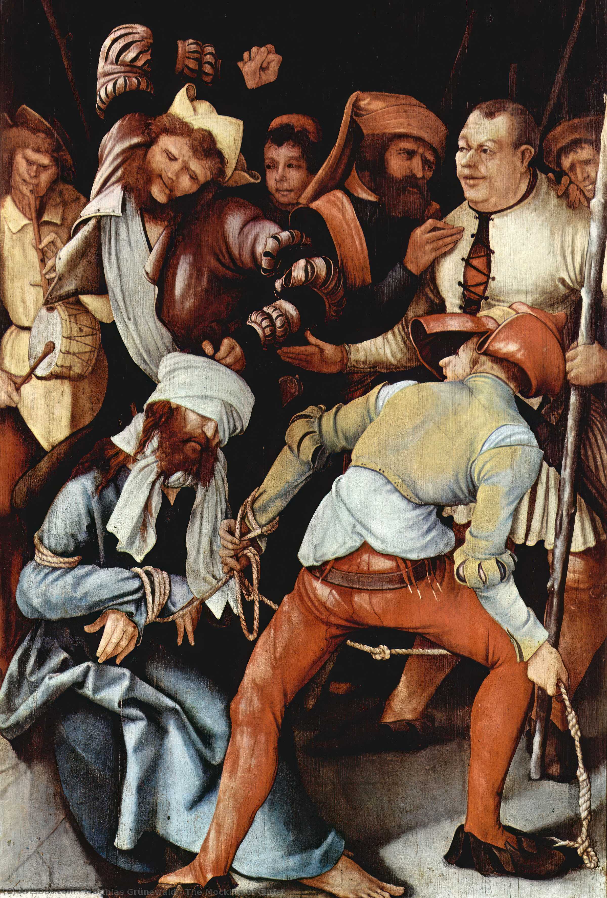 WikiOO.org - Enciclopedia of Fine Arts - Pictura, lucrări de artă Matthias Grünewald - The Mocking of Christ