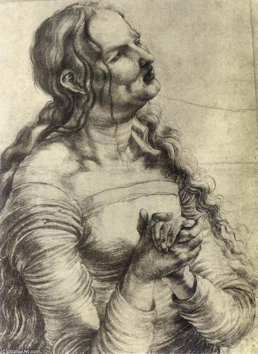 WikiOO.org - Encyclopedia of Fine Arts - Maleri, Artwork Matthias Grünewald - Weeping Woman