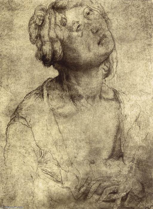 WikiOO.org - Encyclopedia of Fine Arts - Lukisan, Artwork Matthias Grünewald - Woman with Open Robe