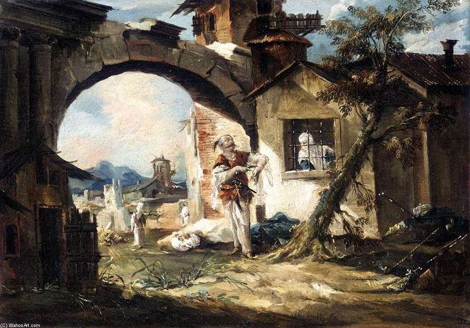 Wikioo.org – L'Encyclopédie des Beaux Arts - Peinture, Oeuvre de Gianantonio Guardi - Le Amorous Turk