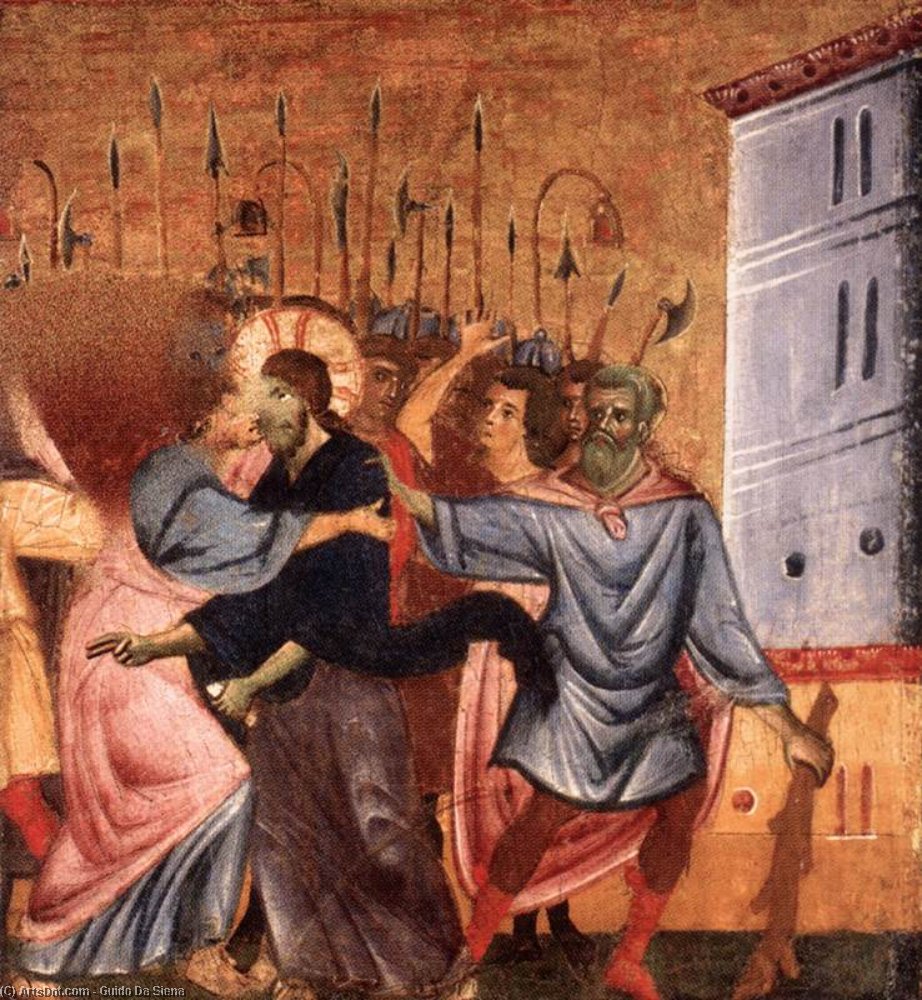 Wikioo.org - The Encyclopedia of Fine Arts - Painting, Artwork by Guido Da Siena - Kiss of Judas