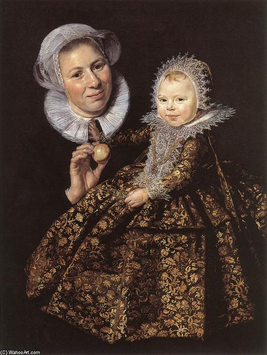 Wikioo.org - สารานุกรมวิจิตรศิลป์ - จิตรกรรม Frans Hals - Catharina Hooft with her Nurse