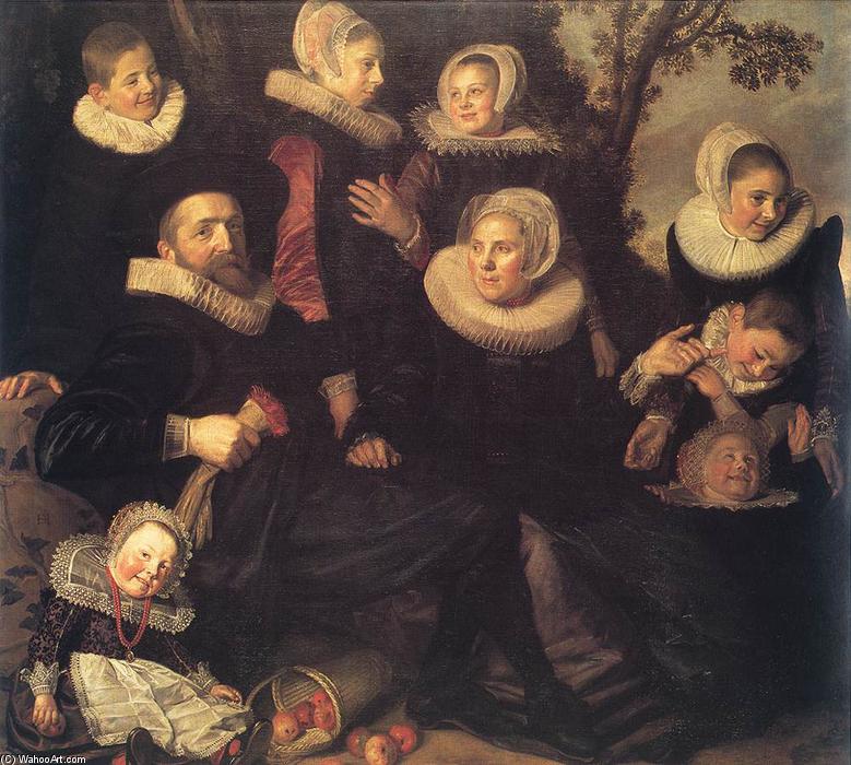 WikiOO.org – 美術百科全書 - 繪畫，作品 Frans Hals - 家庭 肖像 在  一个  风景