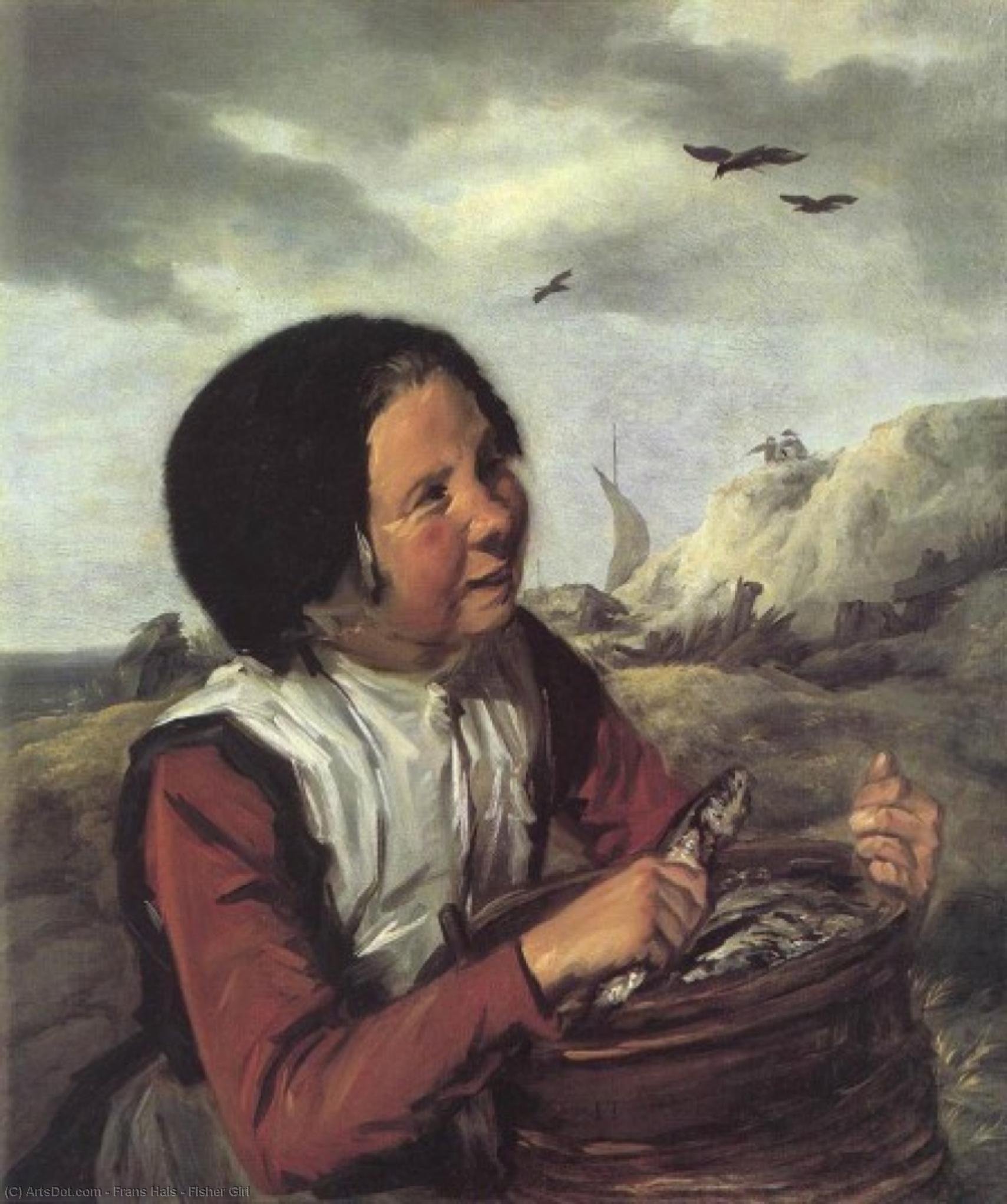 Wikioo.org - The Encyclopedia of Fine Arts - Painting, Artwork by Frans Hals - Fisher Girl