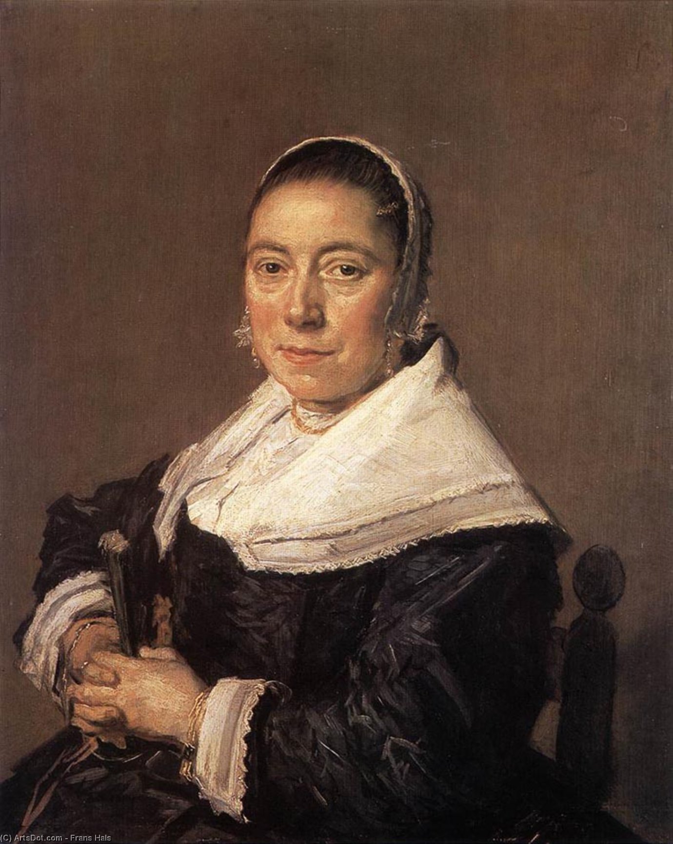 Wikioo.org - The Encyclopedia of Fine Arts - Painting, Artwork by Frans Hals - Portrait of a Seated Woman (presumedly Maria Vernatti)
