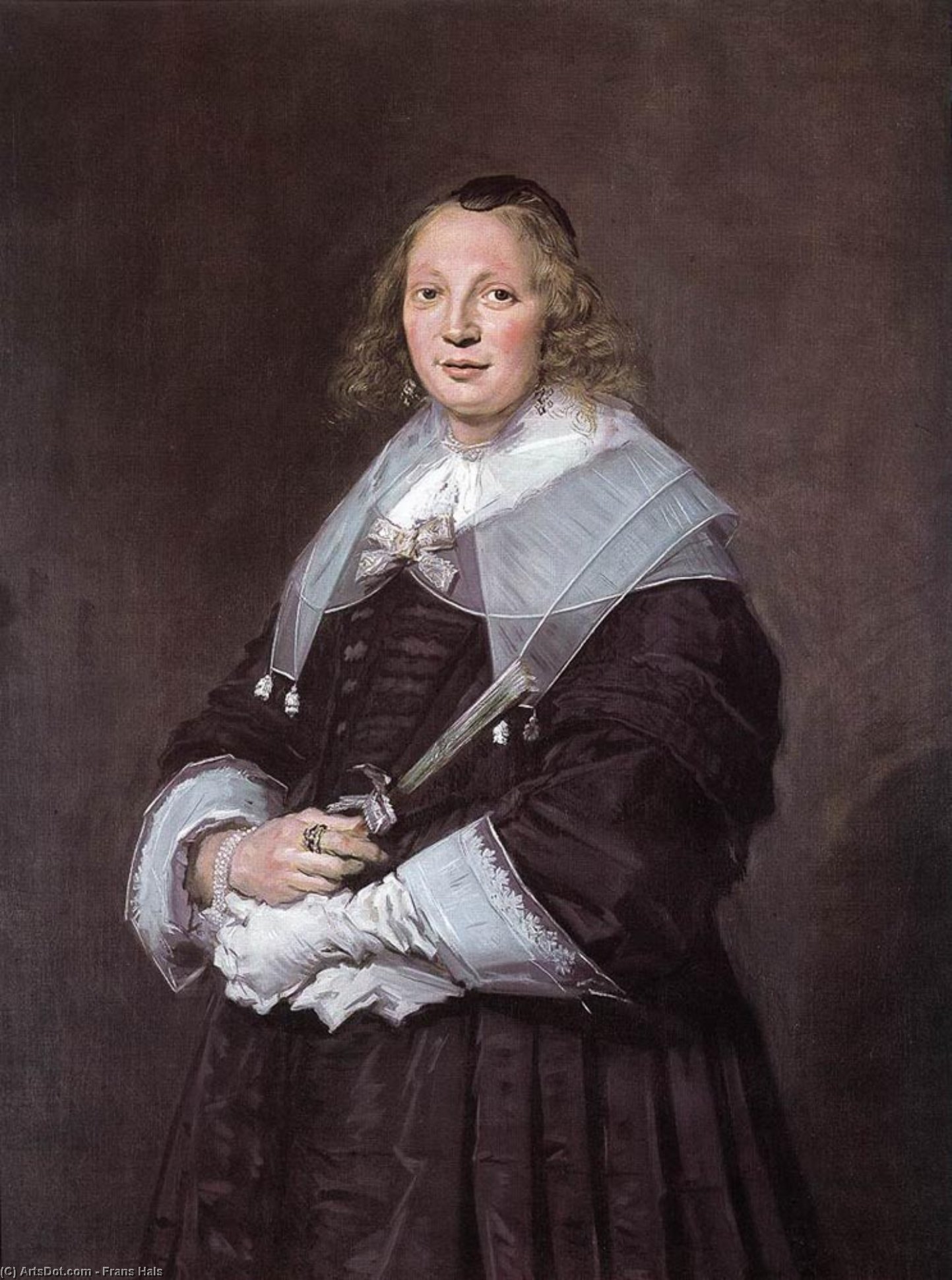 Wikioo.org - สารานุกรมวิจิตรศิลป์ - จิตรกรรม Frans Hals - Portrait of a Standing Woman