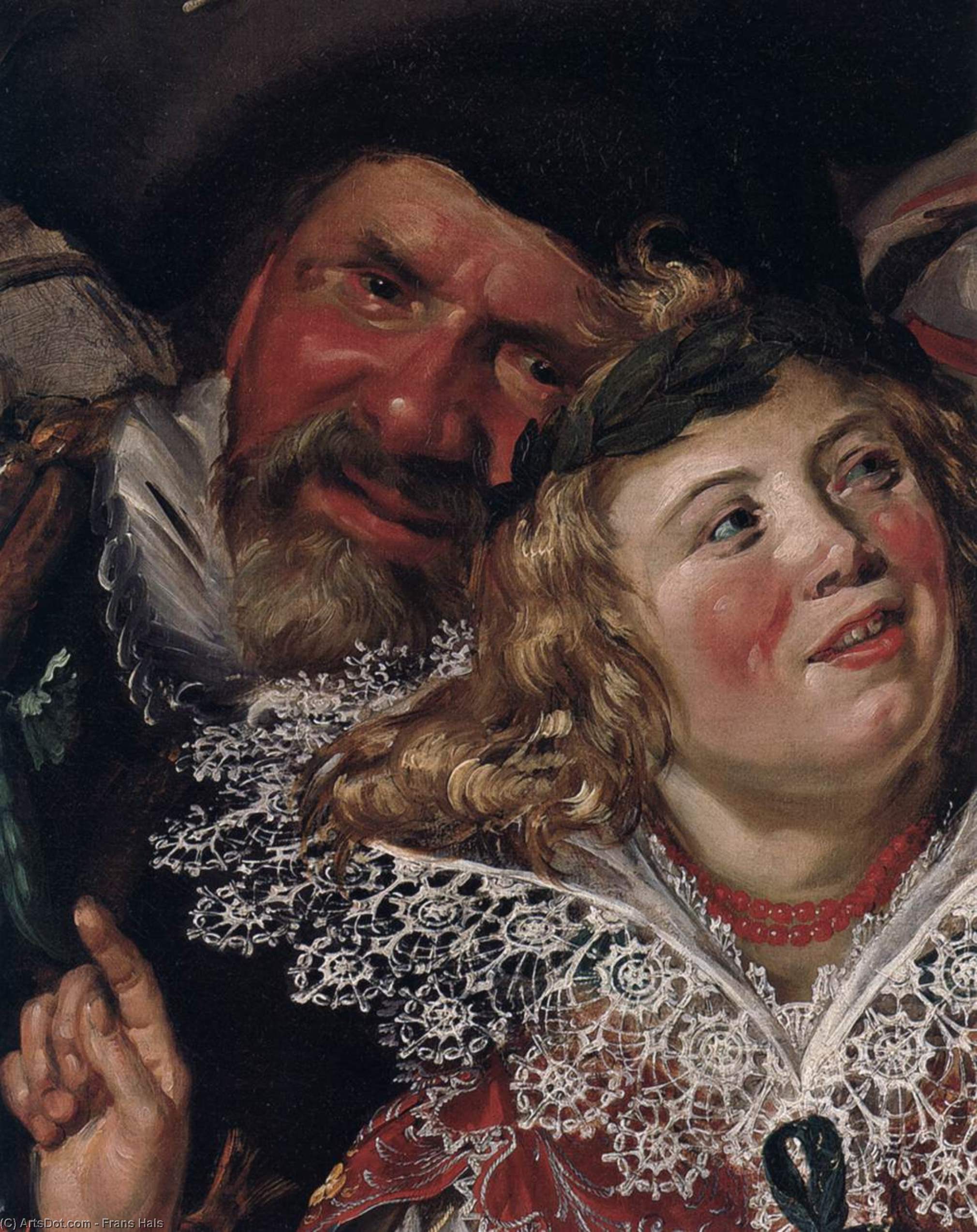WikiOO.org - Encyclopedia of Fine Arts - Malba, Artwork Frans Hals - Shrovetide Revellers (detail)