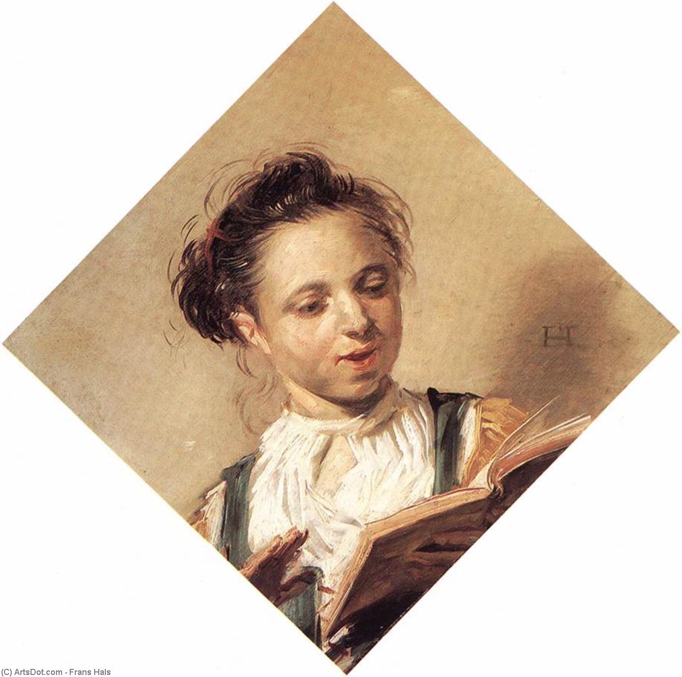 Wikioo.org - The Encyclopedia of Fine Arts - Painting, Artwork by Frans Hals - Singing Girl