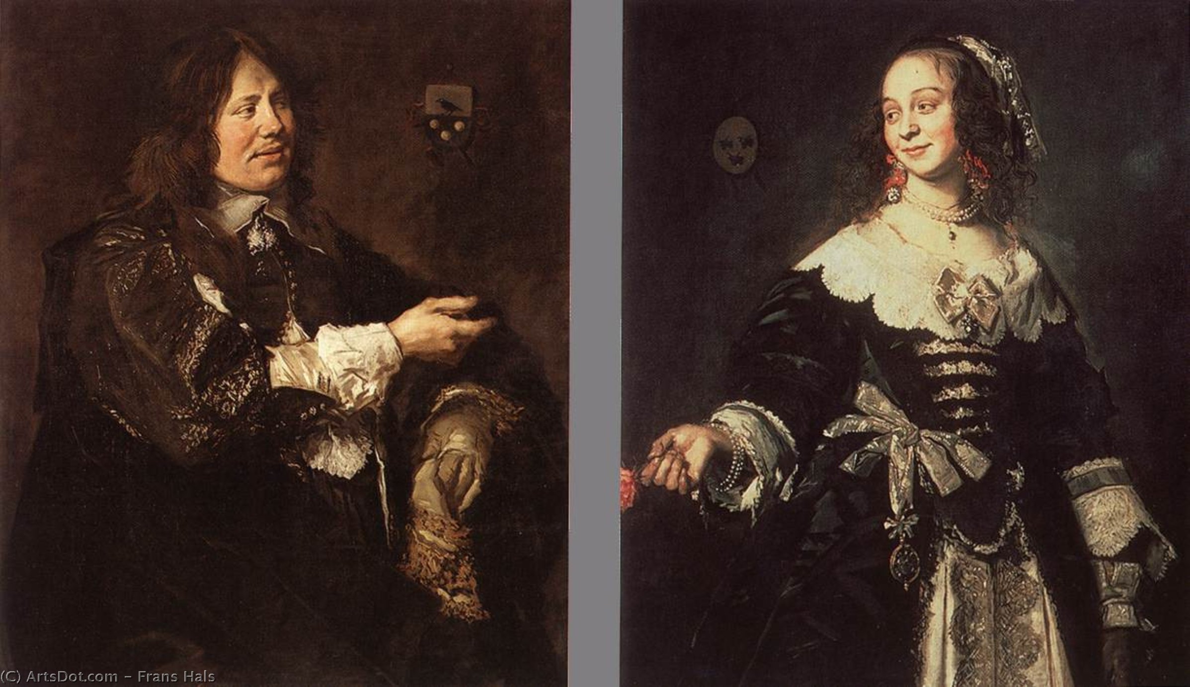 Wikioo.org - The Encyclopedia of Fine Arts - Painting, Artwork by Frans Hals - Stephanus Geraerdts and Isabella Coymans