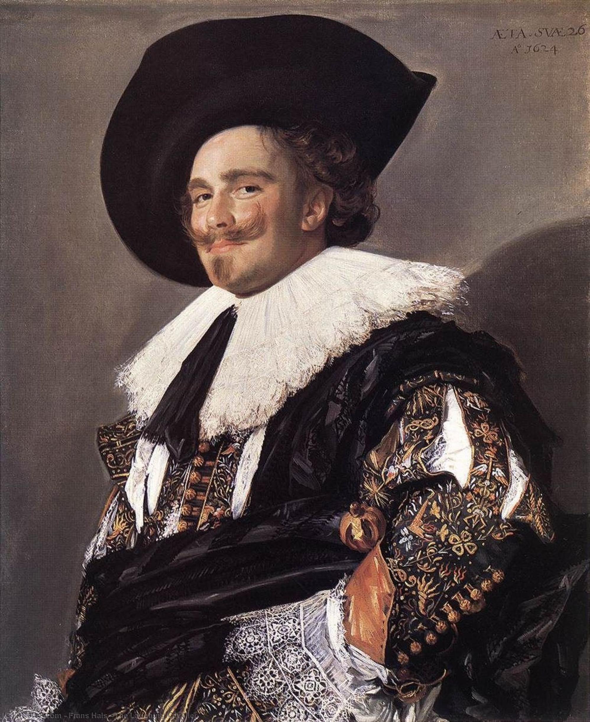 WikiOO.org – 美術百科全書 - 繪畫，作品 Frans Hals - 笑 骑士