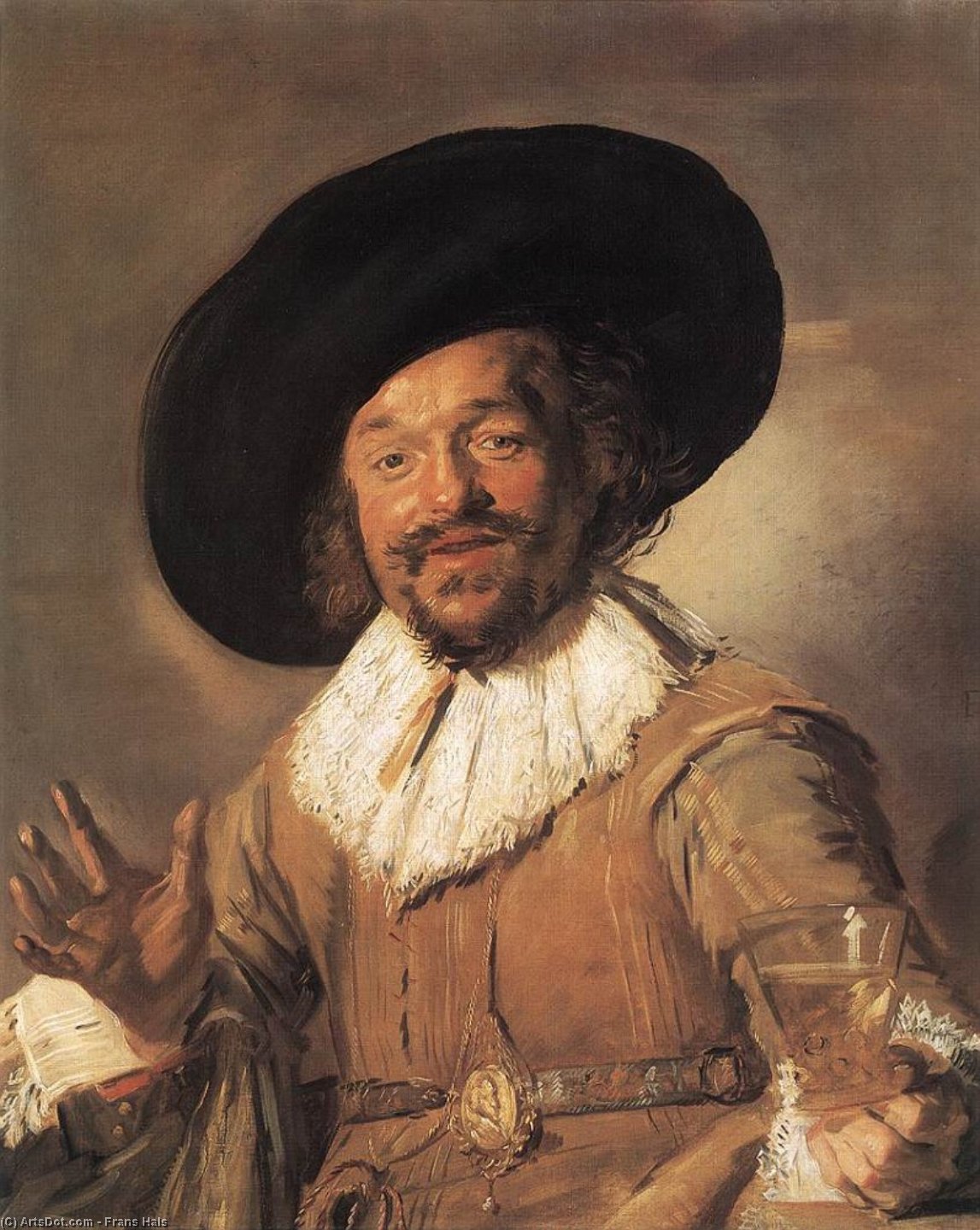 WikiOO.org - دایره المعارف هنرهای زیبا - نقاشی، آثار هنری Frans Hals - The Merry Drinker