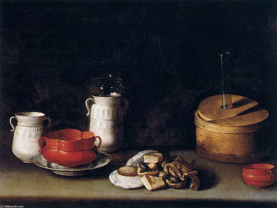 Wikioo.org - Bách khoa toàn thư về mỹ thuật - Vẽ tranh, Tác phẩm nghệ thuật Juan Van Der Hamen - Still-Life with Crockery and Cakes