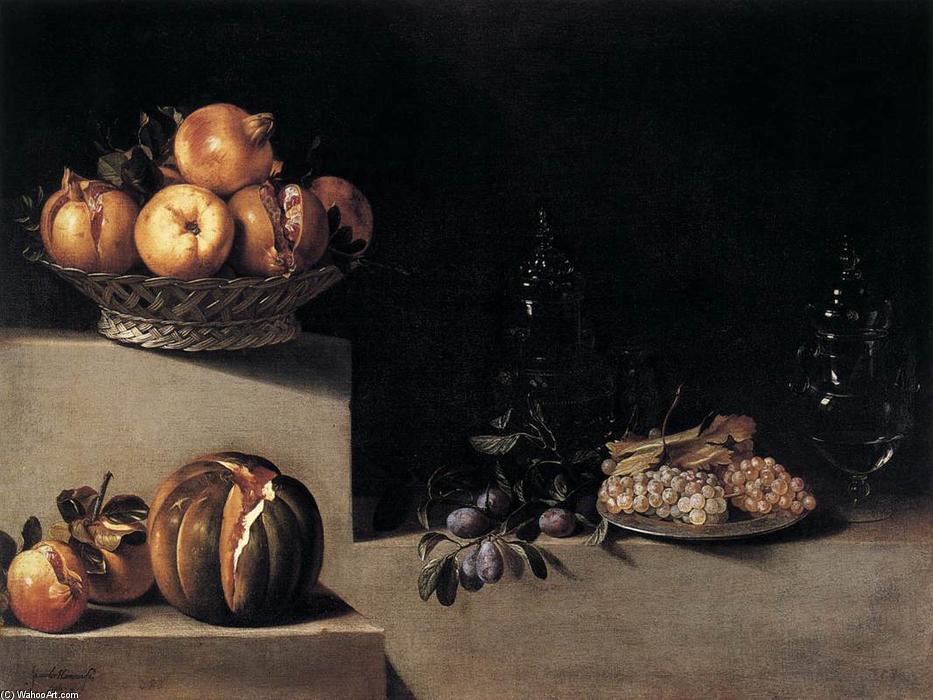 Wikioo.org - The Encyclopedia of Fine Arts - Painting, Artwork by Juan Van Der Hamen - Still-Life with Fruit and Glassware