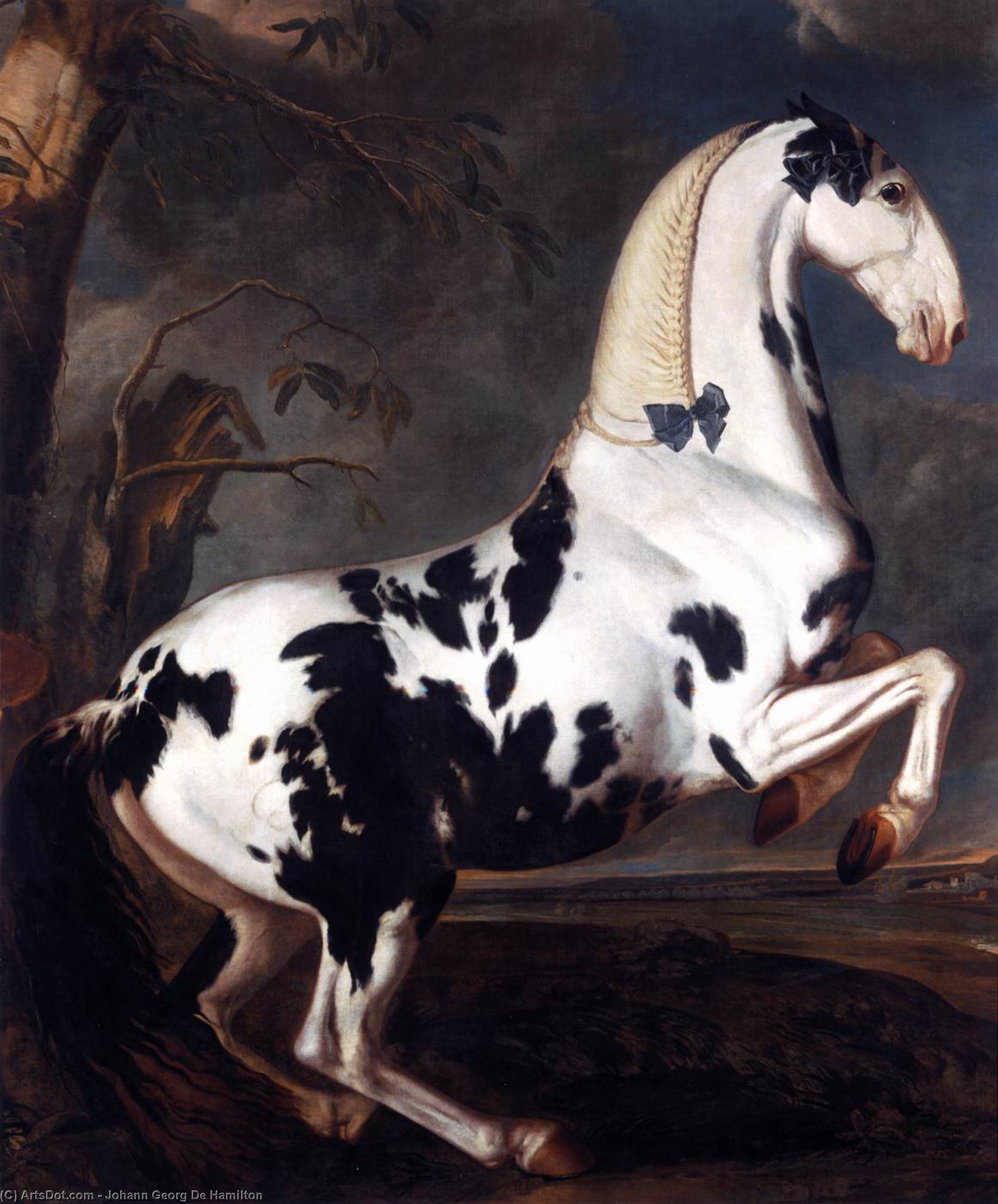WikiOO.org - אנציקלופדיה לאמנויות יפות - ציור, יצירות אמנות Johann Georg De Hamilton - Portrait of a Piebald