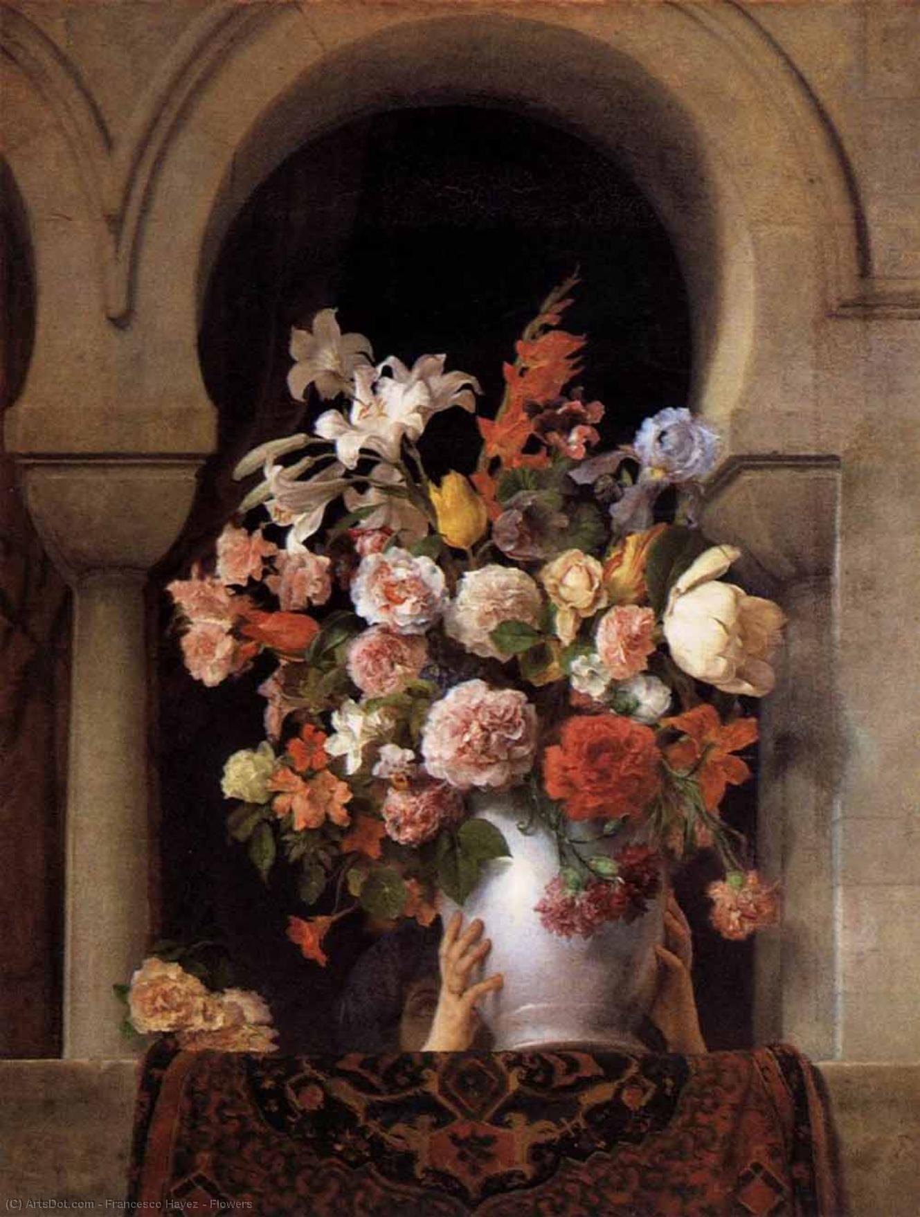WikiOO.org - Encyclopedia of Fine Arts - Maľba, Artwork Francesco Hayez - Flowers