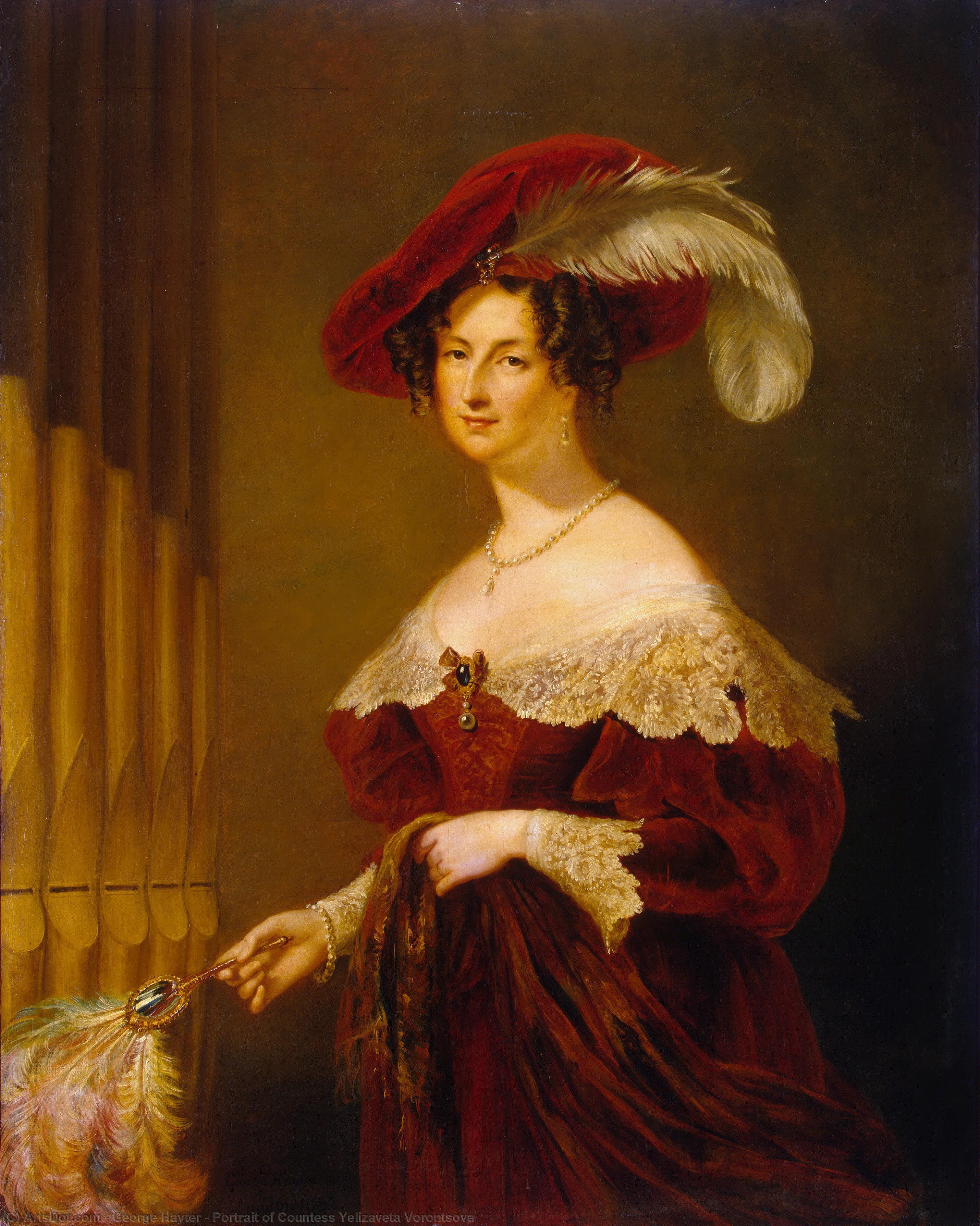 WikiOO.org - Encyclopedia of Fine Arts - Maleri, Artwork George Hayter - Portrait of Countess Yelizaveta Vorontsova