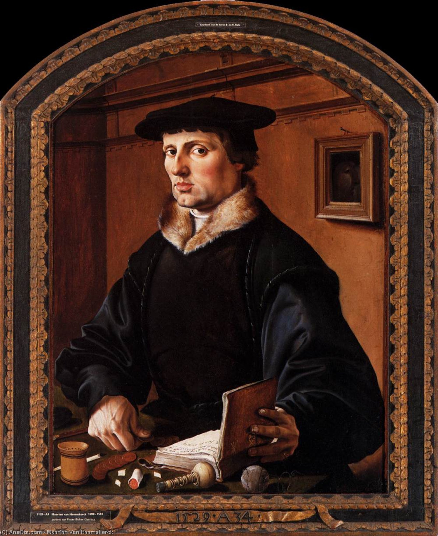 Wikioo.org - The Encyclopedia of Fine Arts - Painting, Artwork by Maarten Van Heemskerck - Portrait of Pieter Bicker Gerritsz.