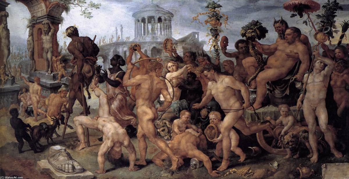 Wikioo.org - The Encyclopedia of Fine Arts - Painting, Artwork by Maarten Van Heemskerck - Triumphal Procession of Bacchus