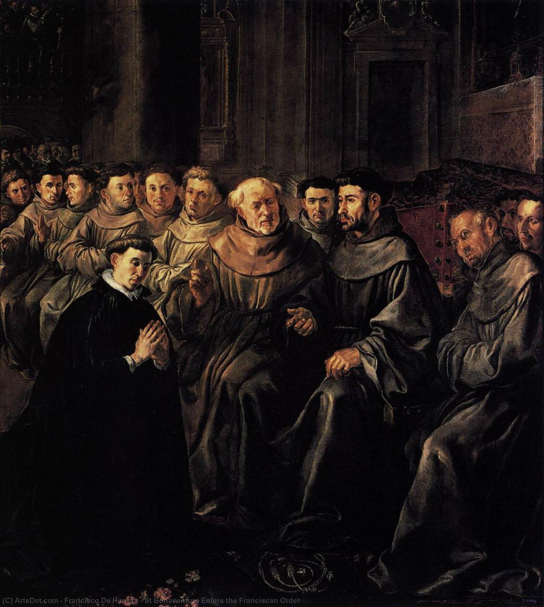 Wikioo.org - Bách khoa toàn thư về mỹ thuật - Vẽ tranh, Tác phẩm nghệ thuật Francisco De Herrera - St Bonaventure Enters the Franciscan Order
