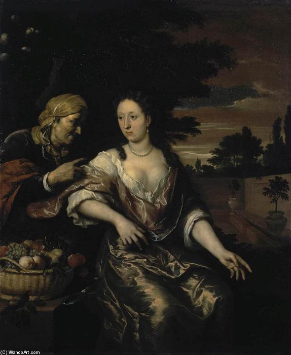 Wikioo.org - The Encyclopedia of Fine Arts - Painting, Artwork by Gerard I Hoet - Vertumnus and Pomona