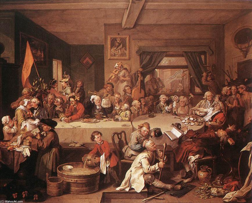 WikiOO.org - Encyclopedia of Fine Arts - Målning, konstverk William Hogarth - An Election Entertainment