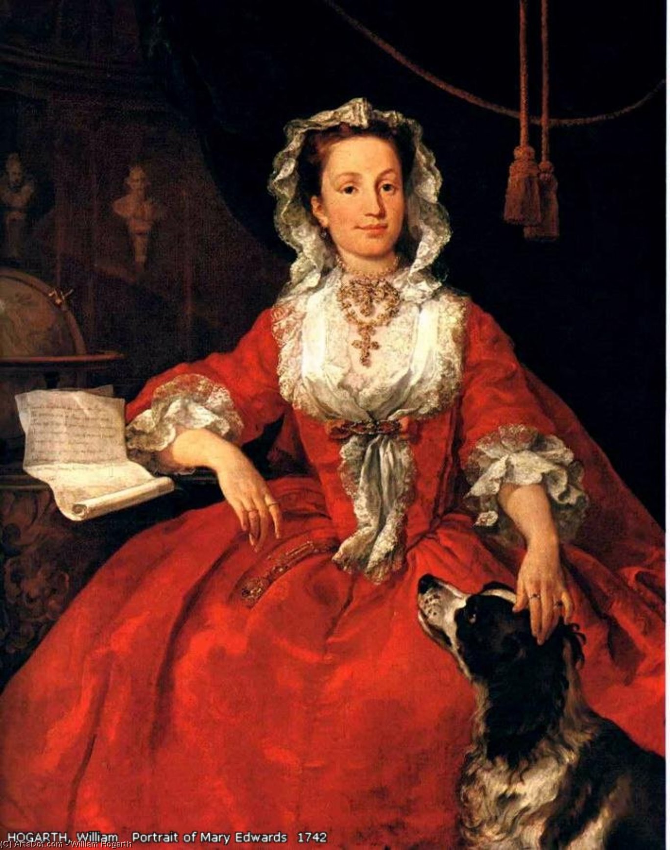 Wikioo.org - The Encyclopedia of Fine Arts - Painting, Artwork by William Hogarth - Portrait of Mary Edwards