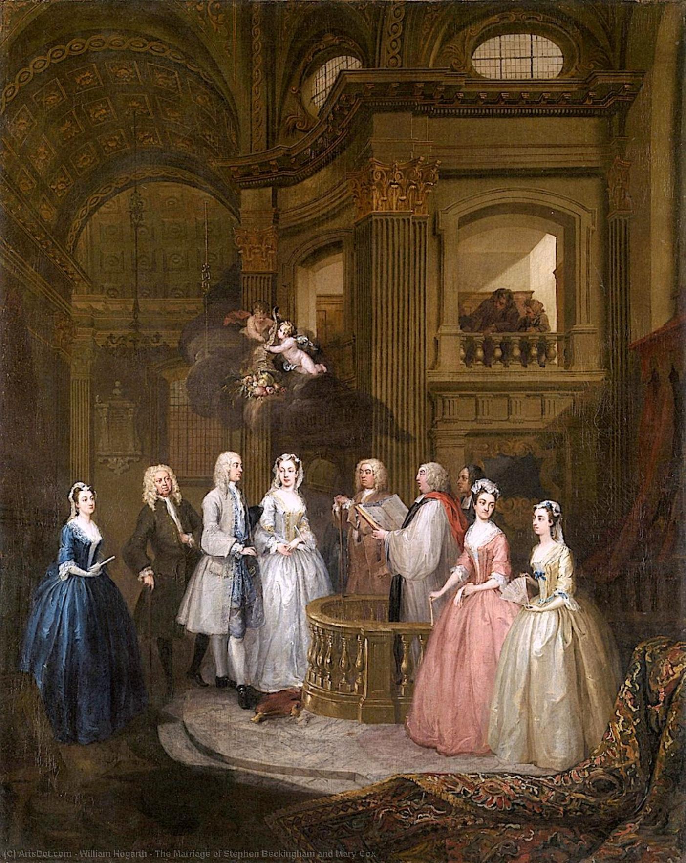 Wikioo.org - The Encyclopedia of Fine Arts - Painting, Artwork by William Hogarth - The Marriage of Stephen Beckingham and Mary Cox