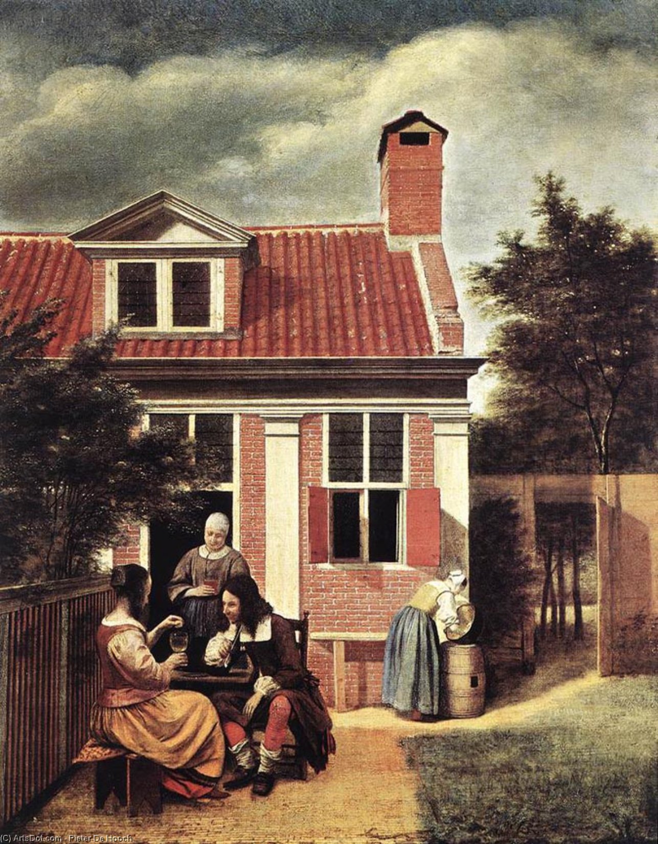 WikiOO.org - 백과 사전 - 회화, 삽화 Pieter De Hooch - Village House