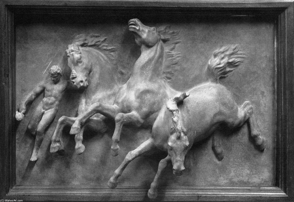 WikiOO.org - Encyclopedia of Fine Arts - Lukisan, Artwork William Morris Hunt - The Horses of Anahita or The Flight of Night