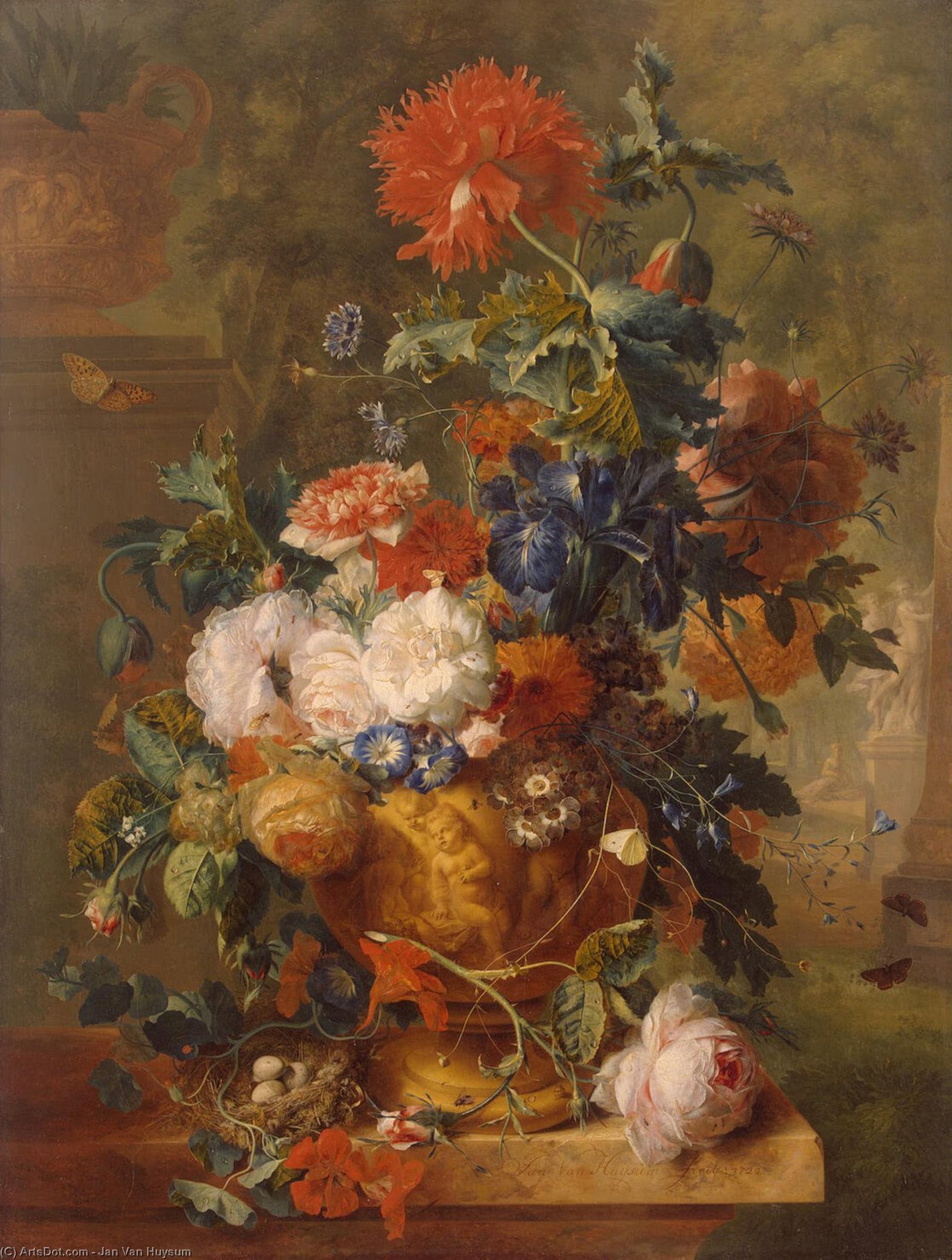 Wikioo.org – L'Encyclopédie des Beaux Arts - Peinture, Oeuvre de Jan Van Huysum - fleurs