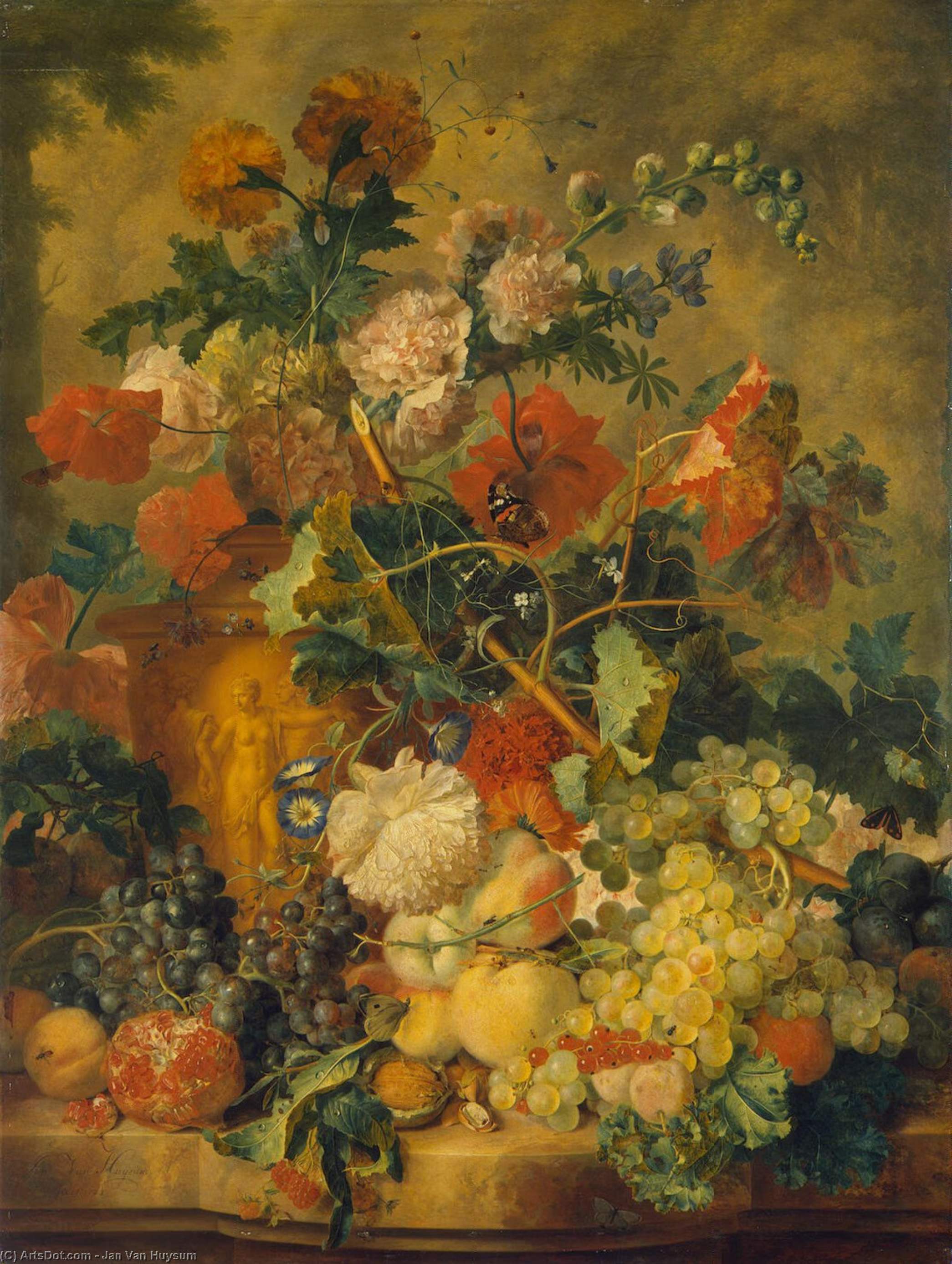 WikiOO.org - Güzel Sanatlar Ansiklopedisi - Resim, Resimler Jan Van Huysum - Flowers and Fruit