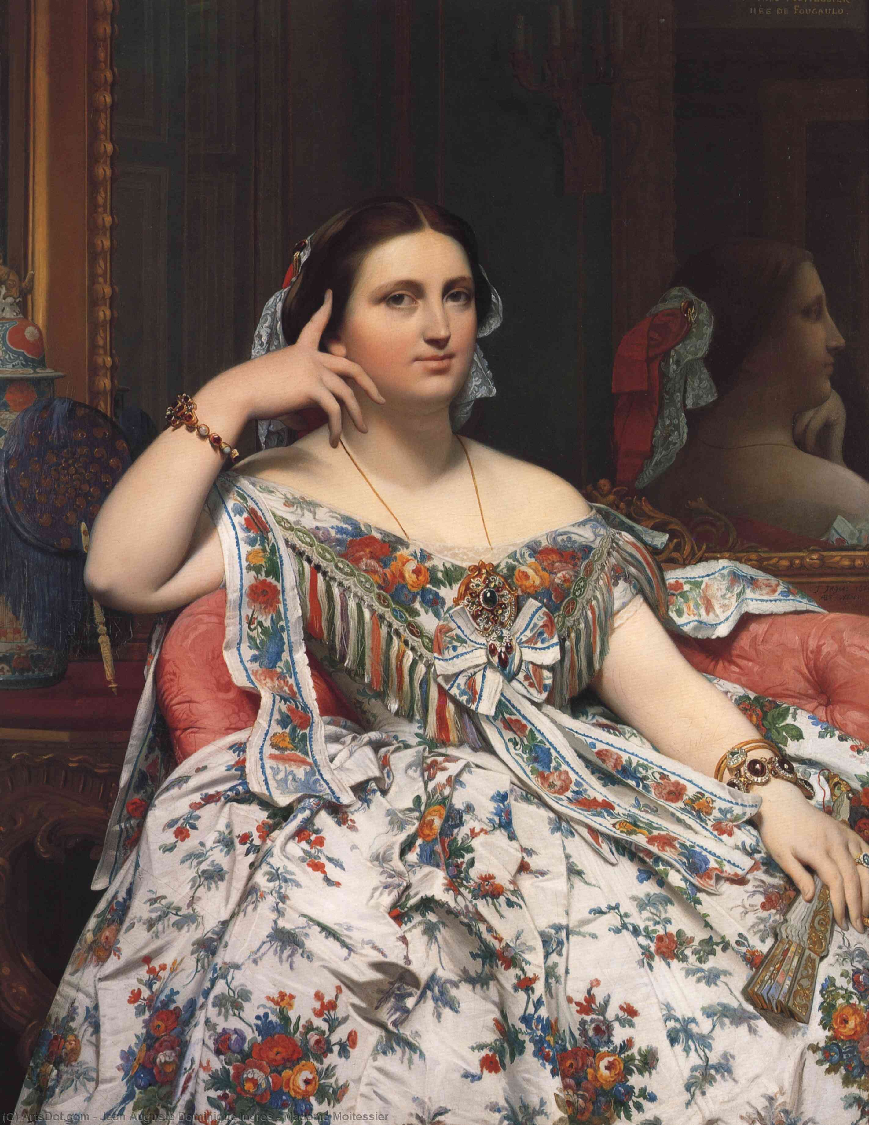 Wikioo.org - The Encyclopedia of Fine Arts - Painting, Artwork by Jean Auguste Dominique Ingres - Madame Moitessier