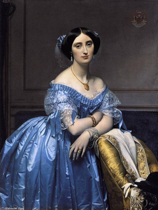 WikiOO.org - Enciclopédia das Belas Artes - Pintura, Arte por Jean Auguste Dominique Ingres - Princess de Broglie