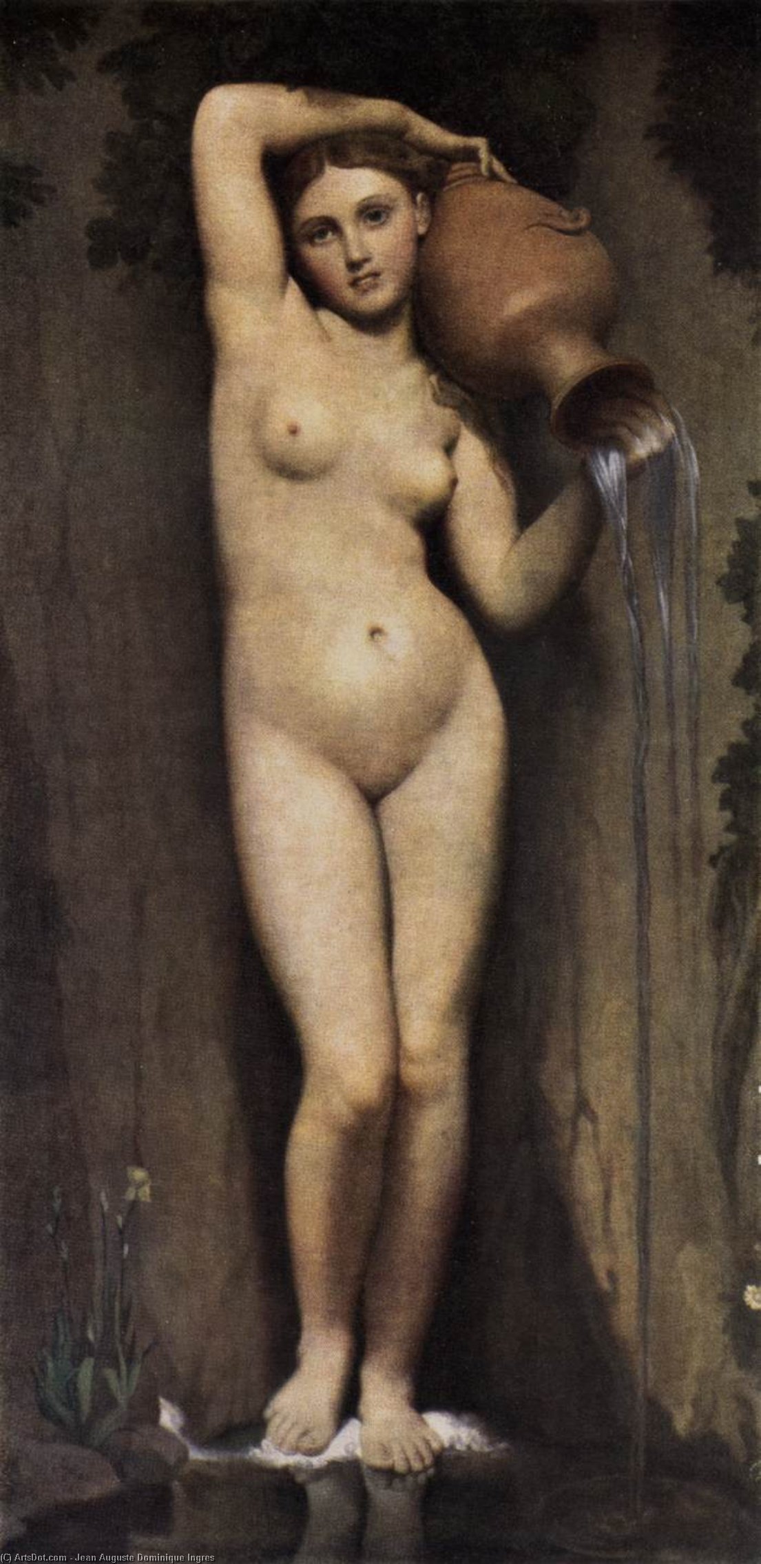 WikiOO.org - אנציקלופדיה לאמנויות יפות - ציור, יצירות אמנות Jean Auguste Dominique Ingres - The Source