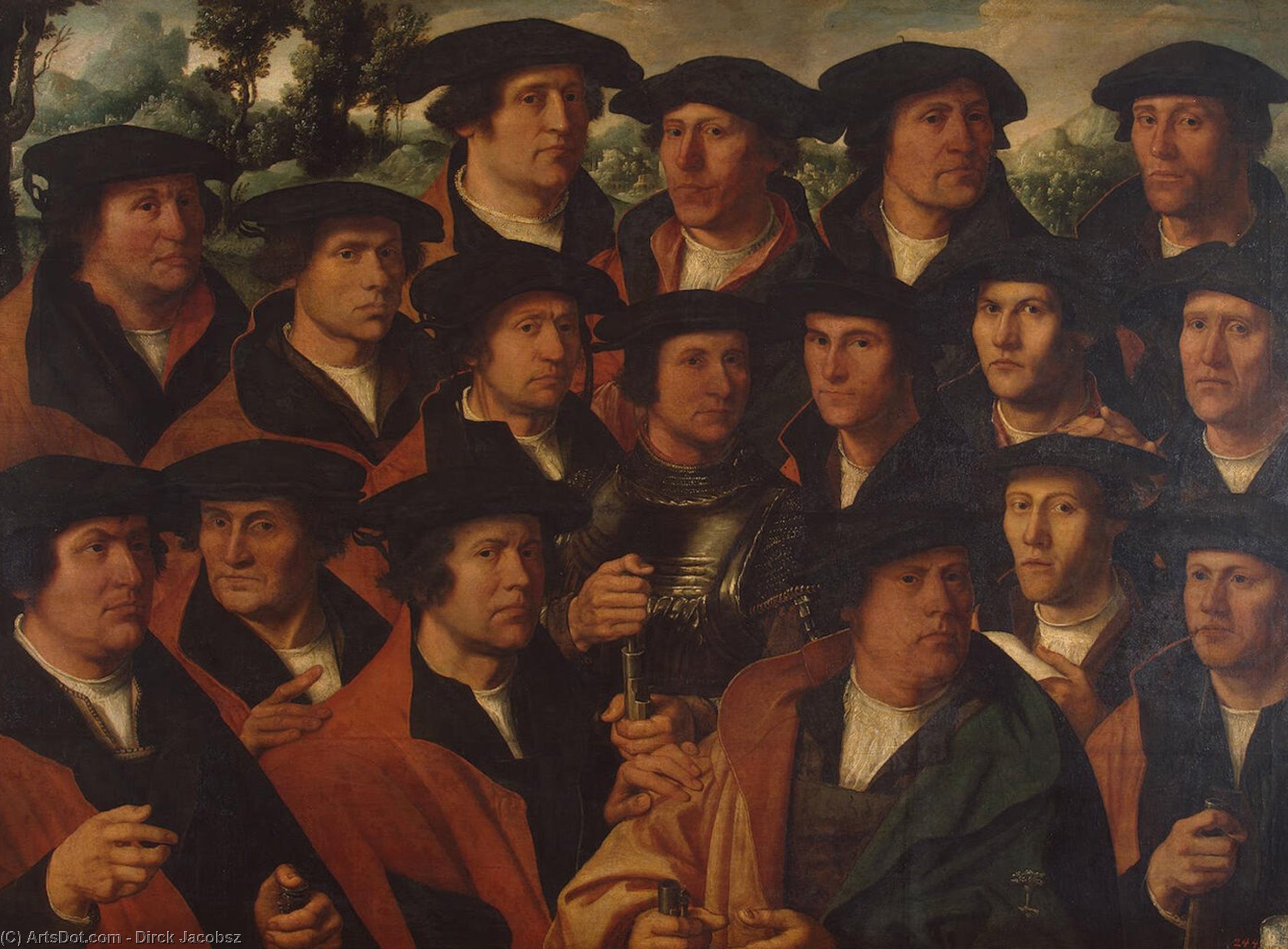 Wikioo.org - The Encyclopedia of Fine Arts - Painting, Artwork by Dirck Jacobsz - Group Portrait of the Amsterdam Shooting Corporation