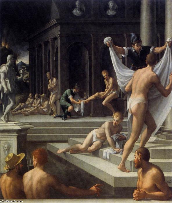 WikiOO.org - Енциклопедия за изящни изкуства - Живопис, Произведения на изкуството Girolamo Macchietti - Baths at Pozzuoli