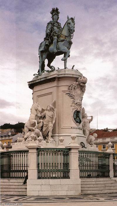 Wikioo.org - The Encyclopedia of Fine Arts - Painting, Artwork by Joachim Machado De Castro - Equestrian Statue of José I of Portugal
