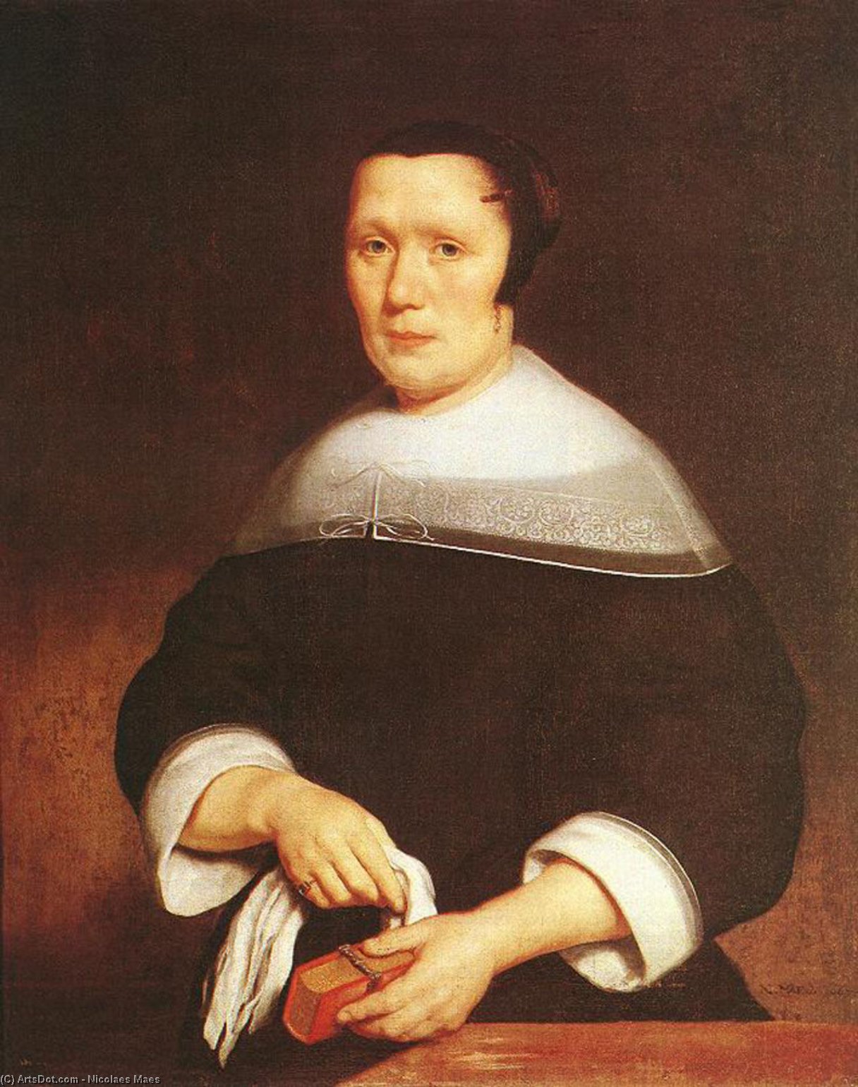 Wikioo.org – L'Encyclopédie des Beaux Arts - Peinture, Oeuvre de Nicolaes Maes - portrait d'un femme