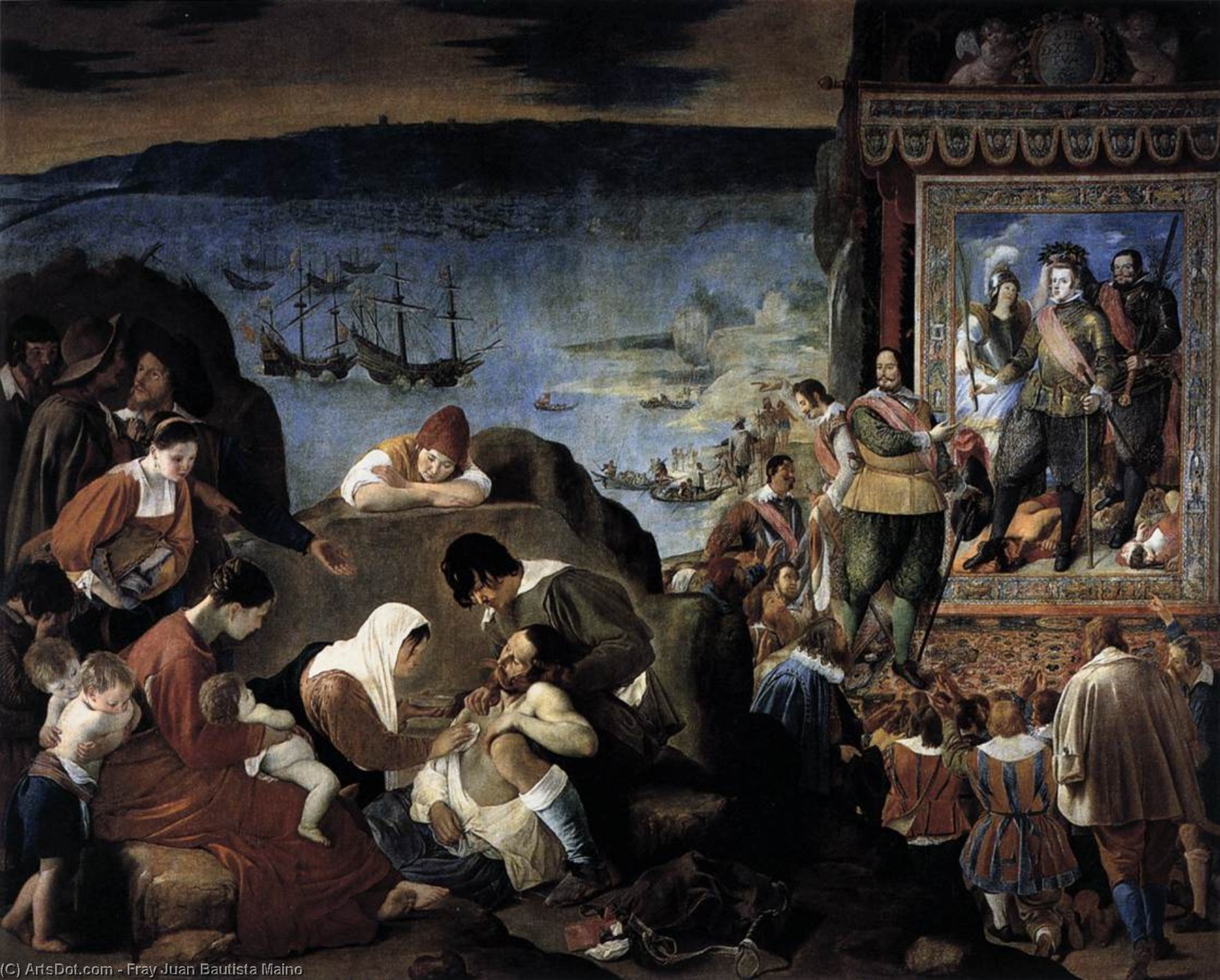 Wikioo.org - The Encyclopedia of Fine Arts - Painting, Artwork by Fray Juan Bautista Maino - The Recapture of Bahia in 1625