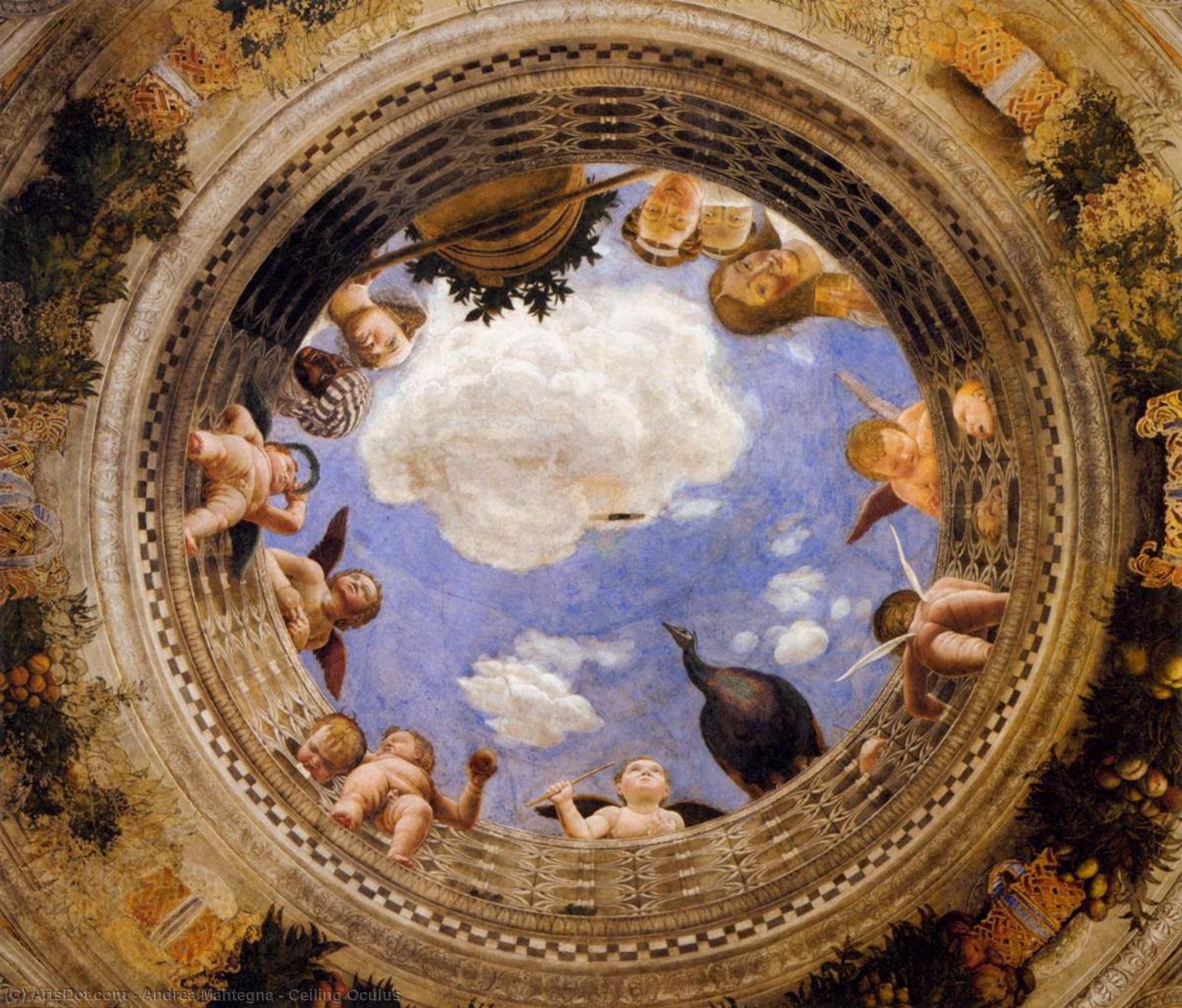 WikiOO.org - Энциклопедия изобразительного искусства - Живопись, Картины  Andrea Mantegna - Потолочный Oculus