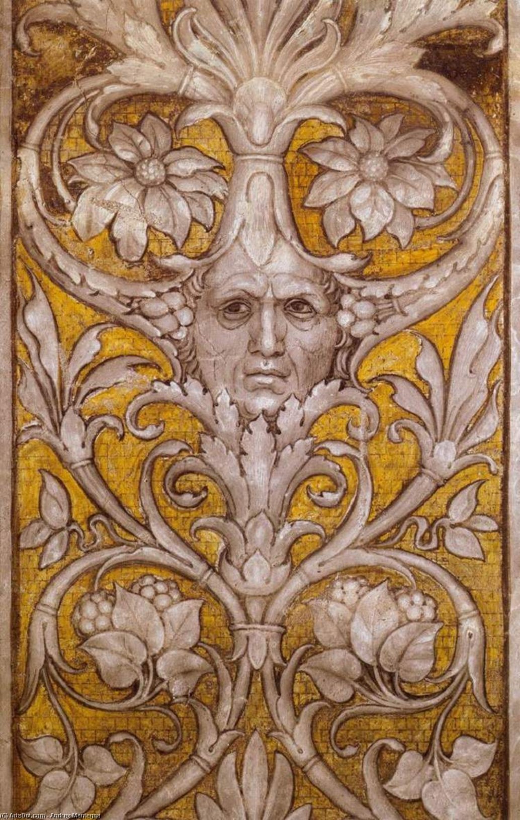 WikiOO.org – 美術百科全書 - 繪畫，作品 Andrea Mantegna - 奇怪的 自画像（）