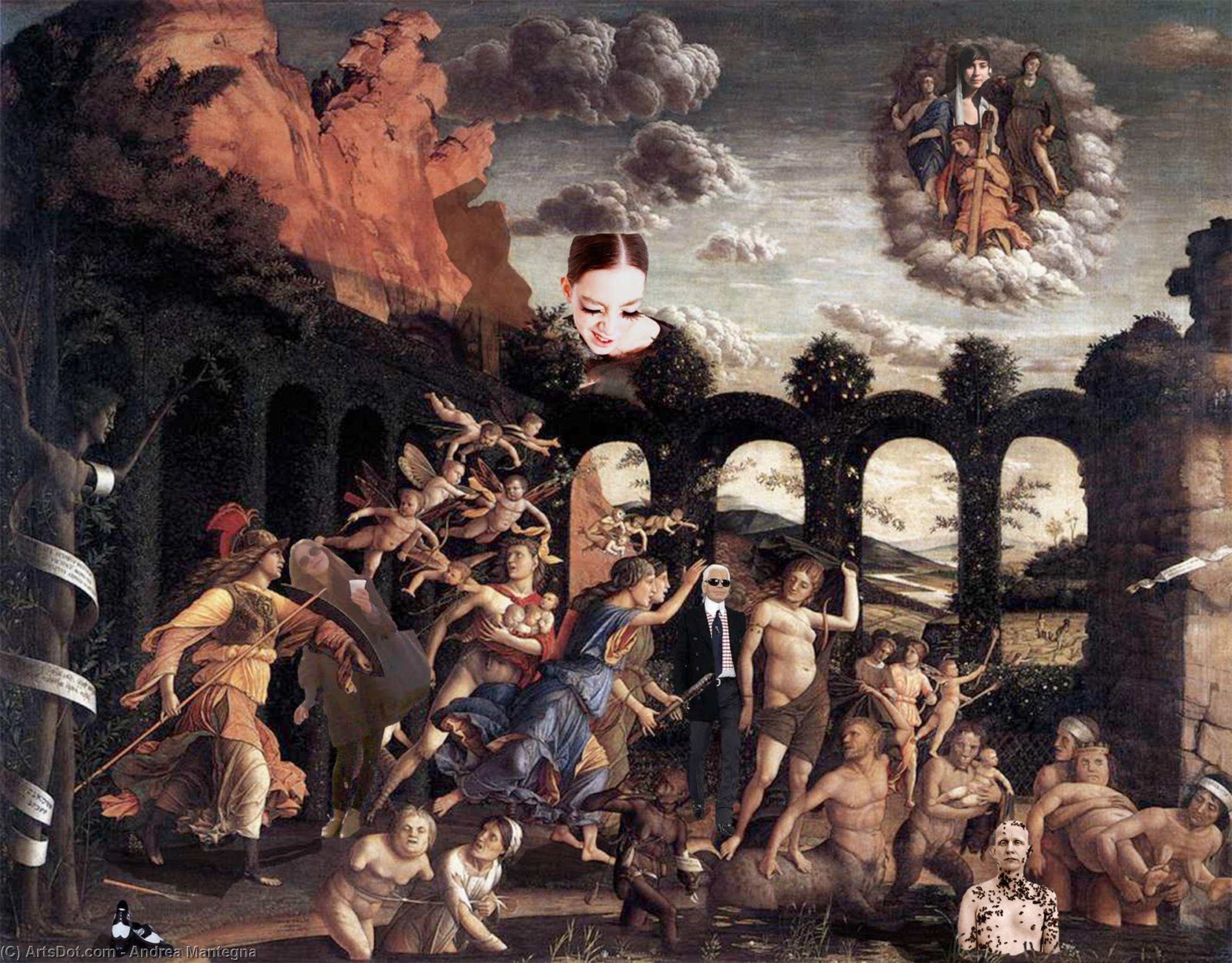 WikiOO.org - אנציקלופדיה לאמנויות יפות - ציור, יצירות אמנות Andrea Mantegna - Pallas Expelling the Vices from the Garden of Virtue
