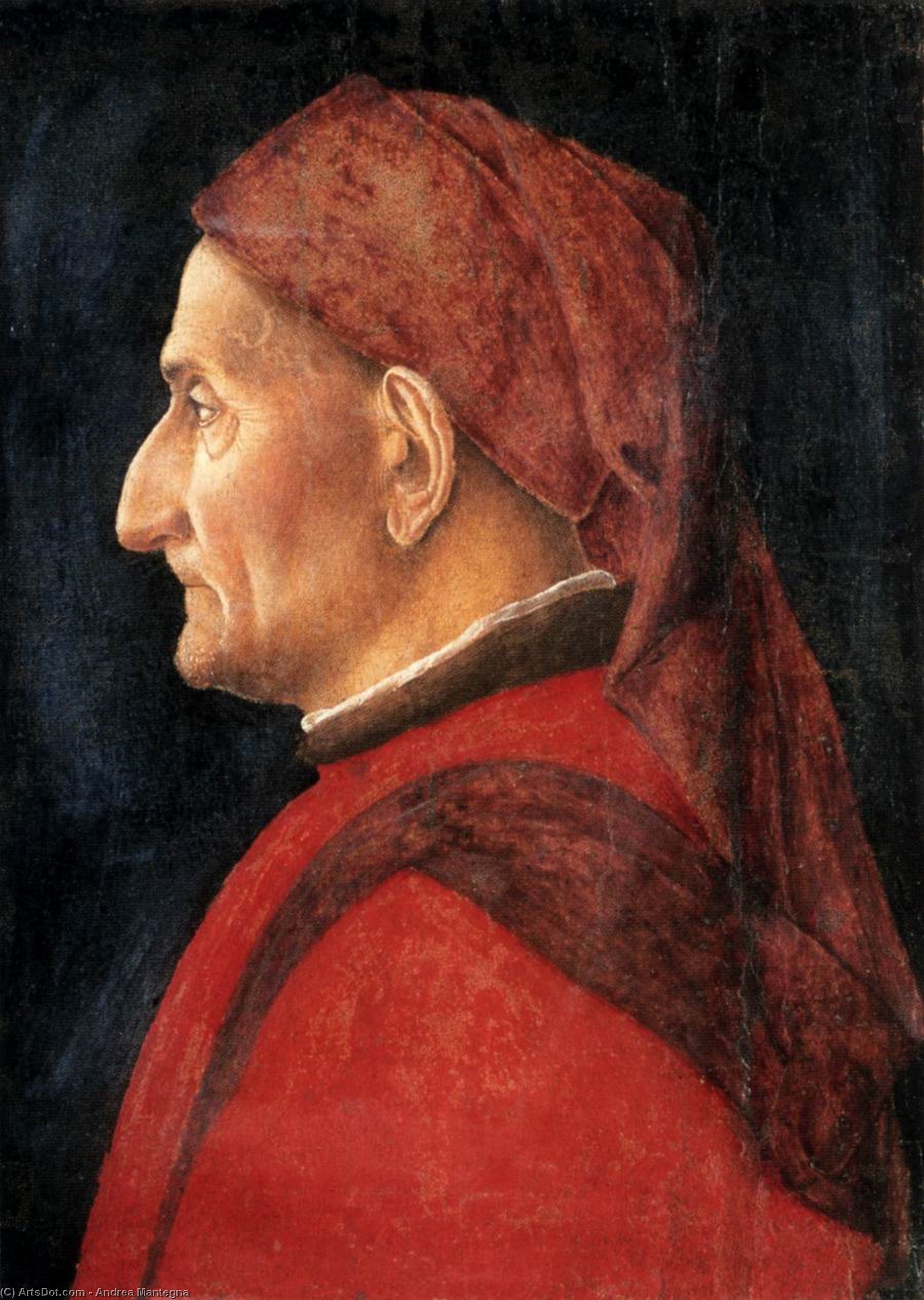 WikiOO.org – 美術百科全書 - 繪畫，作品 Andrea Mantegna - 一个人的肖像