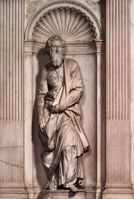 WikiOO.org - Encyclopedia of Fine Arts - Lukisan, Artwork Michelangelo Buonarroti - St Peter