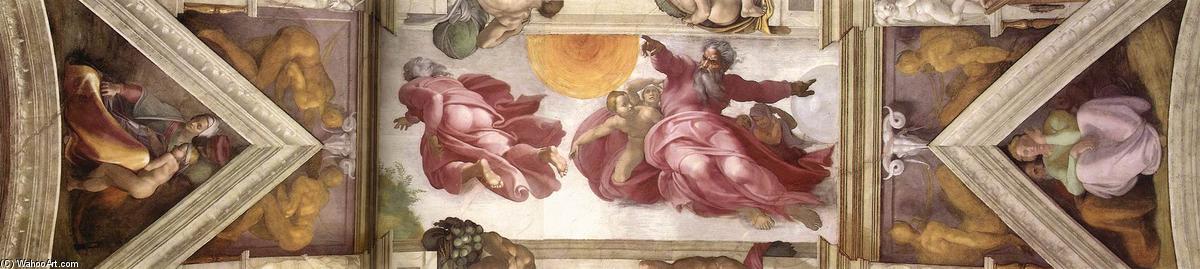 Wikioo.org – La Enciclopedia de las Bellas Artes - Pintura, Obras de arte de Michelangelo Buonarroti - el octavo Bahía  todaclasede  el  techo
