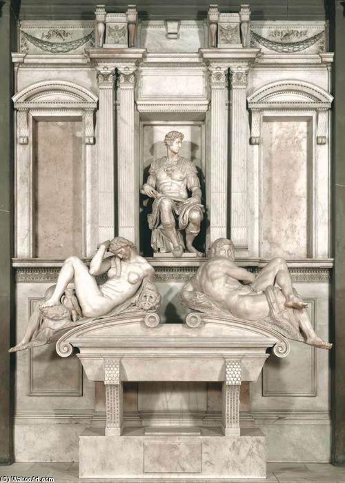 WikiOO.org - Enciklopedija likovnih umjetnosti - Slikarstvo, umjetnička djela Michelangelo Buonarroti - Tomb of Giuliano de' Medici