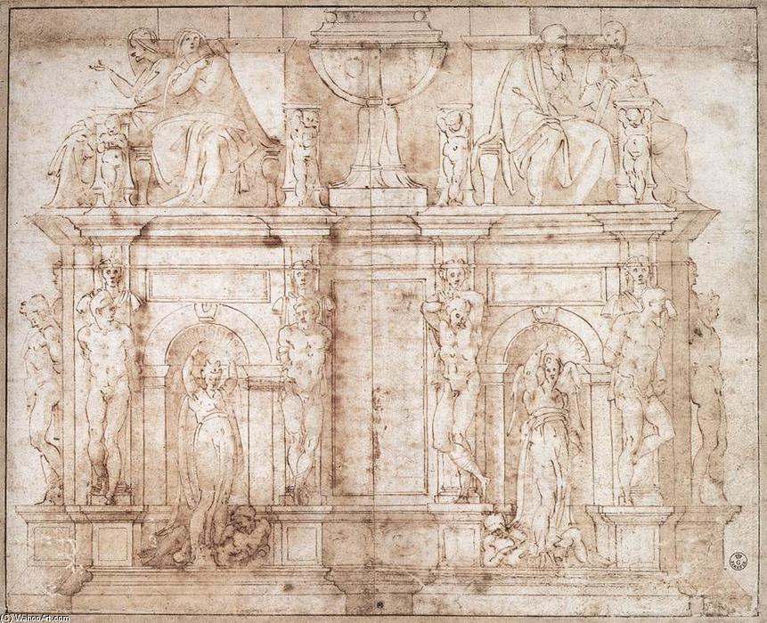 WikiOO.org - Encyclopedia of Fine Arts - Lukisan, Artwork Michelangelo Buonarroti - Tomb of Julius II
