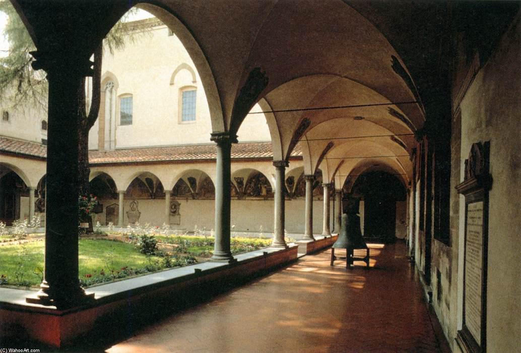 WikiOO.org – 美術百科全書 - 繪畫，作品 Michelozzo Di Bartolomeo - 视图 修道院 的 圣 马尔科