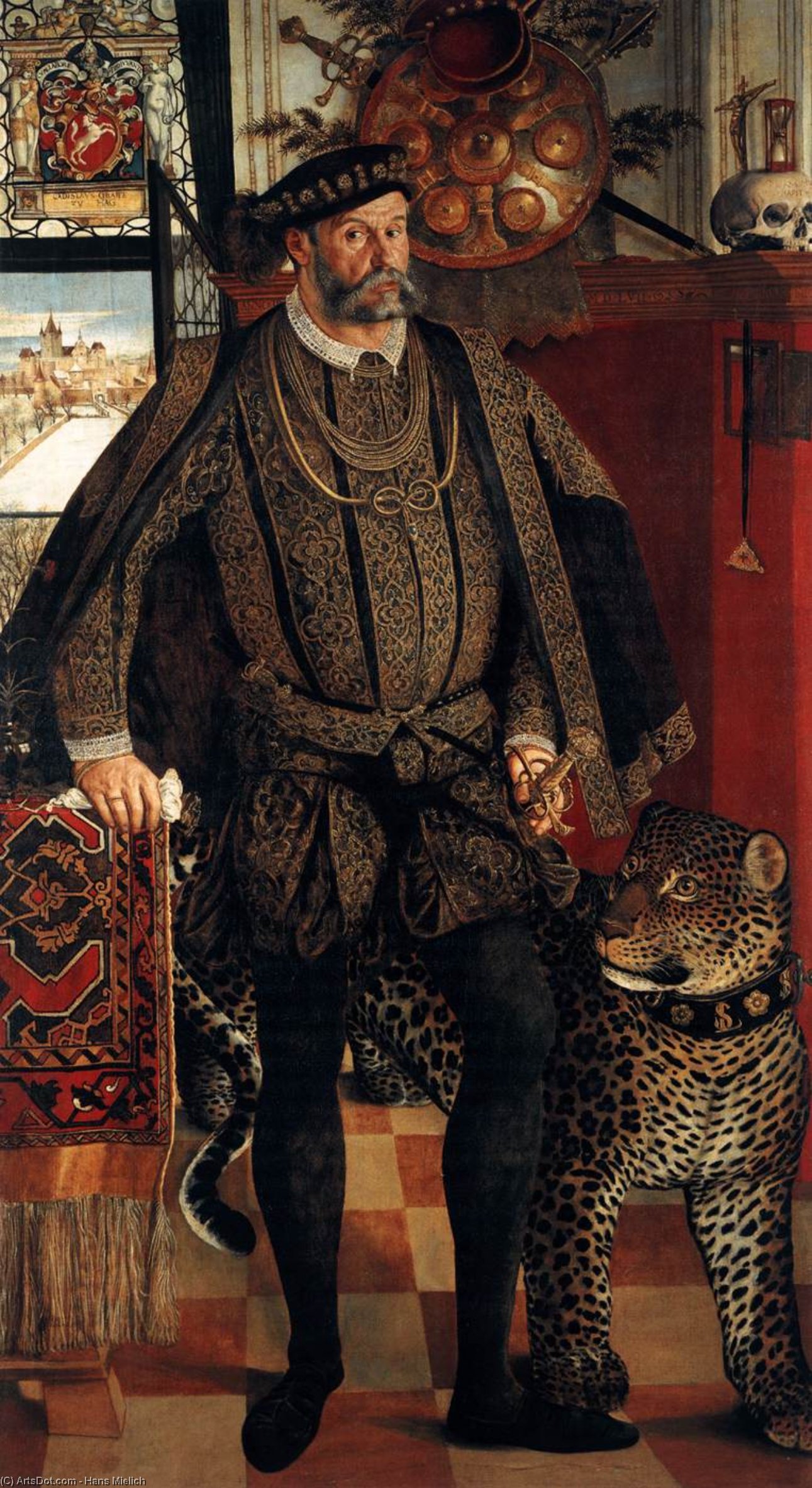 Wikioo.org - สารานุกรมวิจิตรศิลป์ - จิตรกรรม Hans Mielich - Portrait of Ladislaus von Fraunberg, Count of Haag